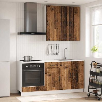 vidaXL Kücheneinheit LUCCA 5 pcs Altholz Holzwerkstoff