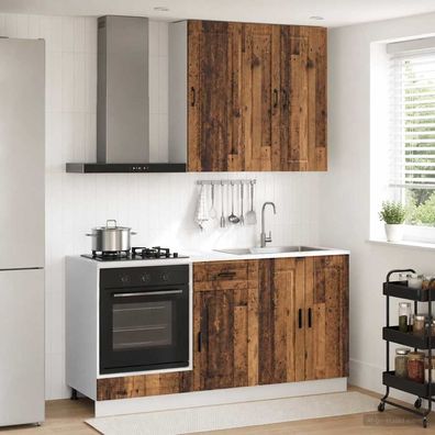 vidaXL Kücheneinheit PORTO 5 pcs Altholz Holzwerkstoff