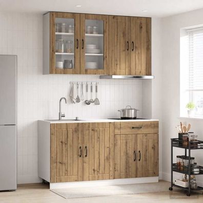 vidaXL Kücheneinheit LUCCA 4 pcs Artisan-Eiche Holzwerkstoff