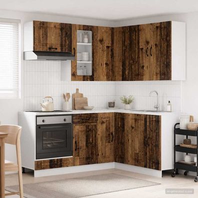vidaXL Kücheneinheit KALMAR 8 pcs Altholz Holzwerkstoff