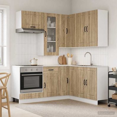 vidaXL Kücheneinheit KALMAR 8 pcs Sonoma-Eiche Holzwerkstoff