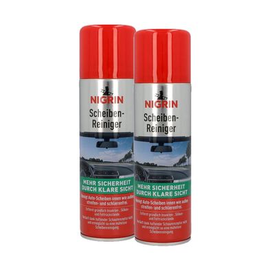 2x NIGRIN Scheibenreiniger Schaum Glasreiniger innen & außen Fettlöser 300ml