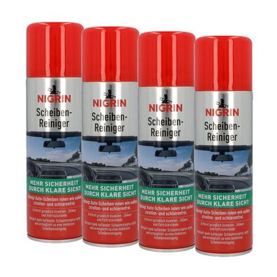 4x NIGRIN Scheibenreiniger Schaum Glasreiniger innen & außen Fettlöser 300ml