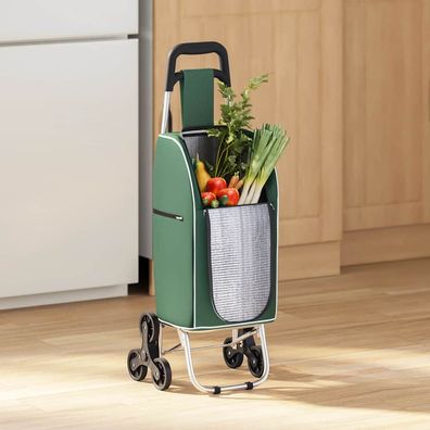 vidaXL Einkaufswagen Grün 39,5 x 33 x 93 cm Oxford-stoff
