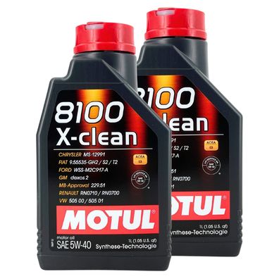 Motul 8100 X-clean 5W-40 3x1 Liter