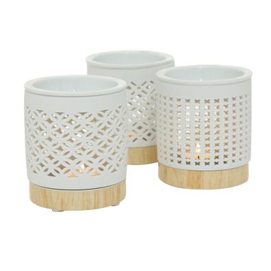 Duftstövchen Wymo weiß Porzellan H.11 cm 3er Set