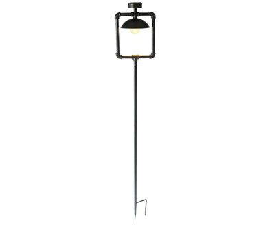 Solar-Leuchte Gwendoline, Metall, antik-schwarz, 160 cm hoch