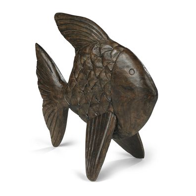 Moritz Skulptur Fisch 38 x 15 x 34 cm - Handarbeit Unikat Maritime Dekoration