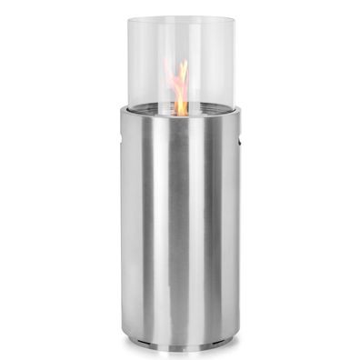 Moritz Bio Ethanol StandKamin Ø34cm x 86,5cm Edelstahl 1L Ethanolkamin Glasfeuer Ofen