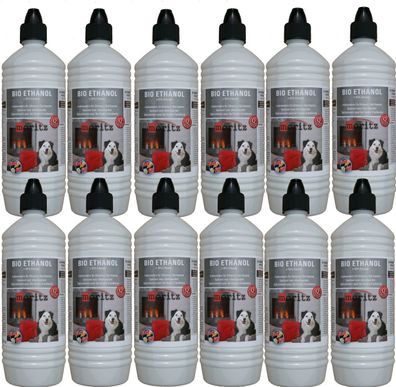 12 liter Moritz Bio Ethanol >95% für Ethanolkamine Gelkamine Rückstandslose Ver