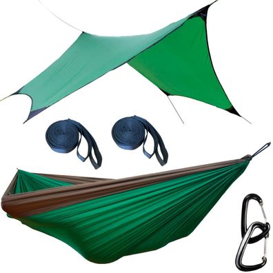 Hideaway Outfitters OffRoad XXL Leicht Hängematte Set mit Tarp und Baumgurte gr