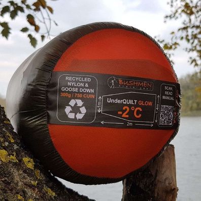 Bushmen Underquilt GLOW(TM) -2 Käteschutz mit Daunen 140 cm breit Zubehör