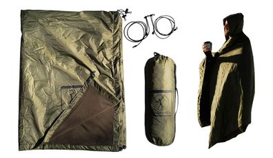 Bushmen THERMO - Blanket(TM) Poncho Underquilt-isoliert, hält warm und trocken Zub