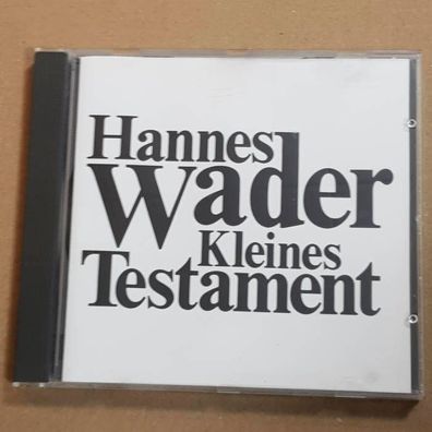 HANNES WADER kleines testament PMDC Germany NM/EX (CD Album, Liedermacher)