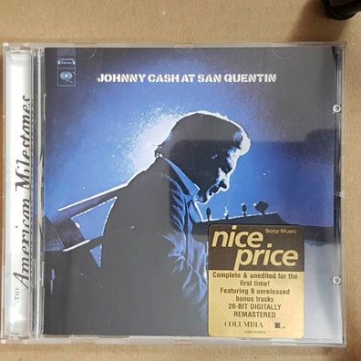 JOHNNY CASH johnny cash at san quentin EX/EX (CD Album, Country, Columbia)