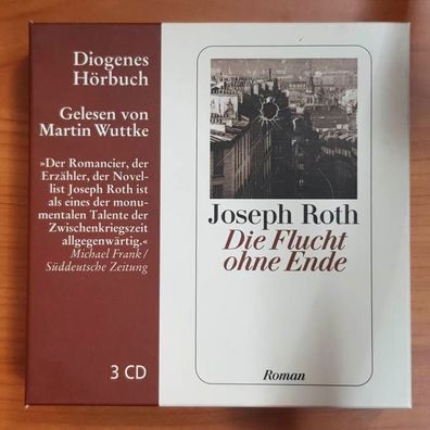 JOSEPH ROTH die flucht ohne ende (martin wuttke) BOX SLIP EX (3CD, Hörbuch)