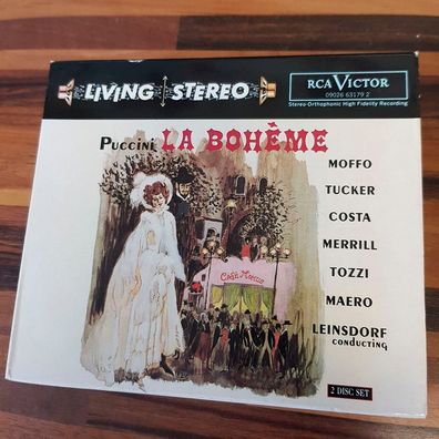 ERICH Leinsdorf puccini - la boheme living stereo EUROPE NM/EX (2CD, Klassik)