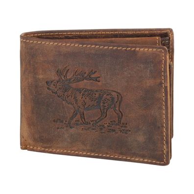 Greenburry Geldbörse 1705-Motiv, braun / Stag, Herren