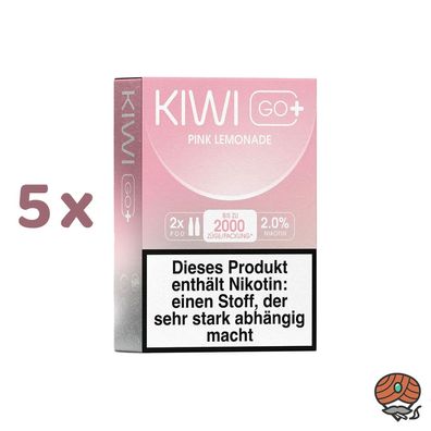 KIWI GO+ POD Pink Lemonade 20mg/ml Nikotin 5x 2 Pods