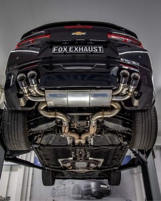 Chevrolet Camaro - A1XC FOX Endschalldämpfer quer Ausgang rechts/links mit 2 Abgaskla