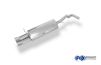 VW Golf IV FOX Endschalldämpfer - 2x63 Typ 28