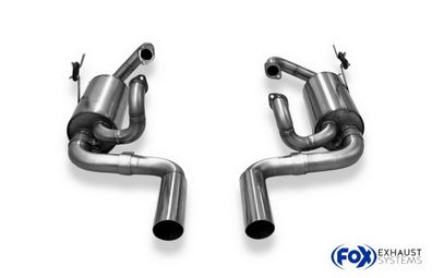 VW Käfer FOX Endschalldämpfer rechts/links - 2x70 Typ 14 mittig