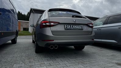 Skoda Superb 3V 4x4 (3T) FOX Endschalldämpfer - 2x90 Typ 25