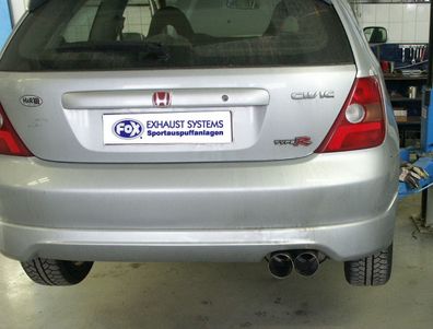 Honda Civic VII Type R - EP3 FOX Endschalldämpfer - 2x90 Typ 10