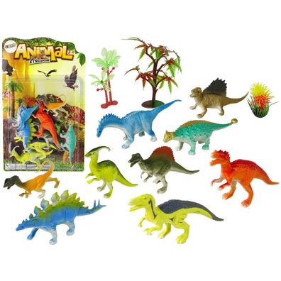 Lean Toys Dinosaurier-Figurenset 9-Teilig Farbig