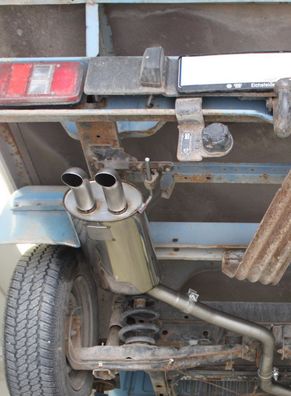 VW Pritsche T4 FOX Endschalldämpfer - 2x63 Typ 26