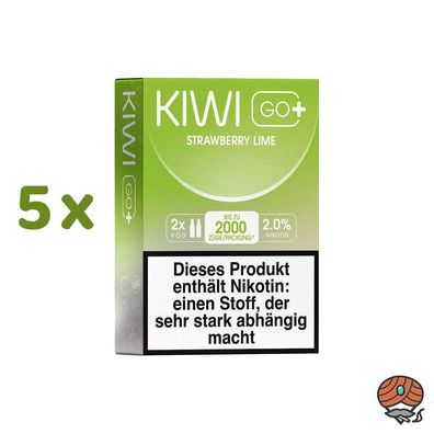 KIWI GO+ POD Strawberry Lime 20mg/ml Nikotin 5x 2 Pods