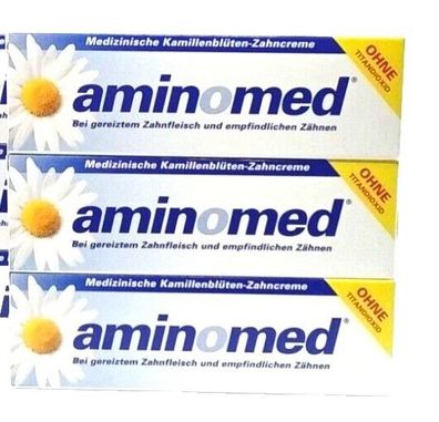 3 x aminomed Zahncreme 75ml (3x 75ml Tube)