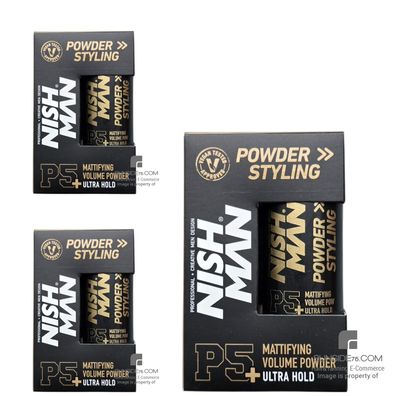 NishMan/P5+ Mattifying Volume "Ultra Hold" Powder 3x20g/Haarstyling/Haarpflege
