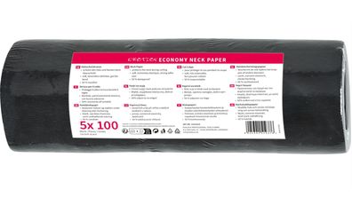 Efalock Economy Halsschutzkrause 5 x 100 Blatt schwarz