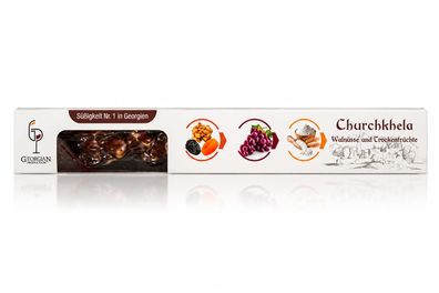 Churchkhela Mix mit Trockenfrüchten aus Georgien, 80g