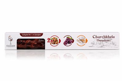 Churchkhela Doppel-Walnuss-Snack aus Georgien, 85g