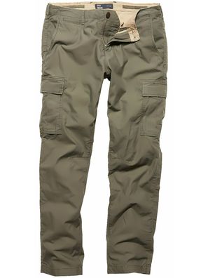 Vintage Industries Slimfit Cargohose Mallow Pants Olive