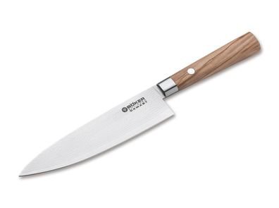 Böker Damast Olive Kochmesser Klein