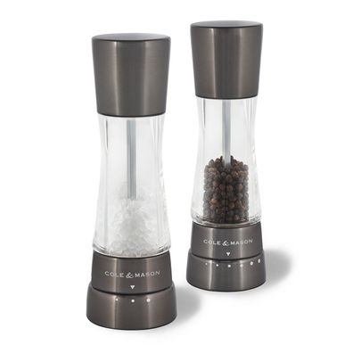 Cole & Mason Derwent - Gun Metal 190mm PM/SM Geschenkset