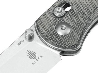 Kizer Drop Bear Micarta Grey