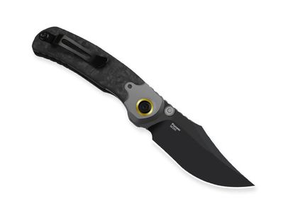 Kizer Pioneer M390 Clippoint Ti Marble CF DLC