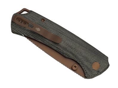 Kizer T1 BD Nitro-V Grey Norplex UltreX Micarta Sunset PVD