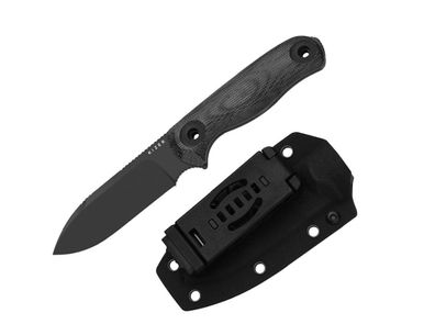 Kizer Drop Bear Fix 3 1095 Micarta All Black