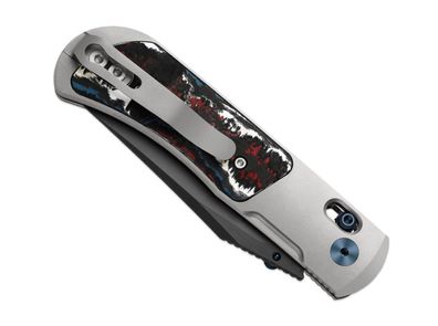 Kizer Tycho S45VN Ti Blue & Red Fat Carbon DLC