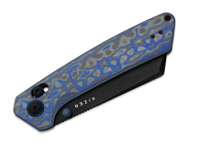 Kizer Madrac Nitro-V Blue & Grey Vortex Micarta