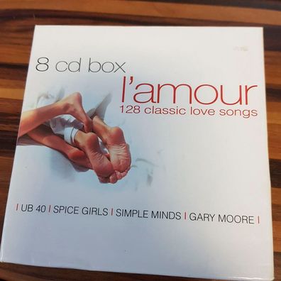 Various l'amour 128 classic love songs BOX VG+ (8CD, Pop, Disky)