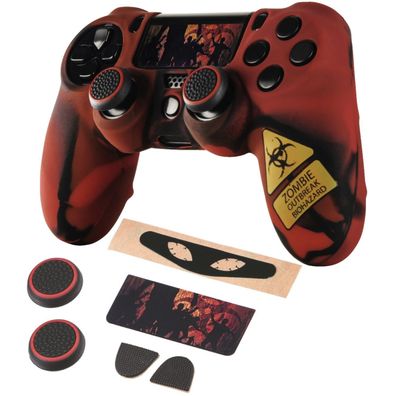 Hama Set Skin Schutz-Hülle Cover Grip Thumb-Grips Stick für Sony PS4 Controller