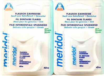 2x meridol Flausch Zahnzeide gewachst 40 m PZN: 4123449