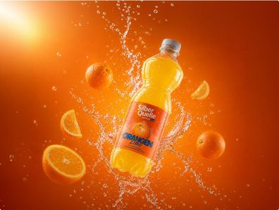 Orangen Limonade Erfrischungsgetränk Mineralwasser Silberquelle 1,5L