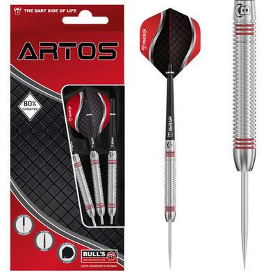 Bull's Steeldarts Artos AR3, 80% Tungsten, 24g., Silber